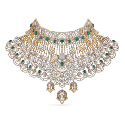 Rasika Grand Silver CZ Choker