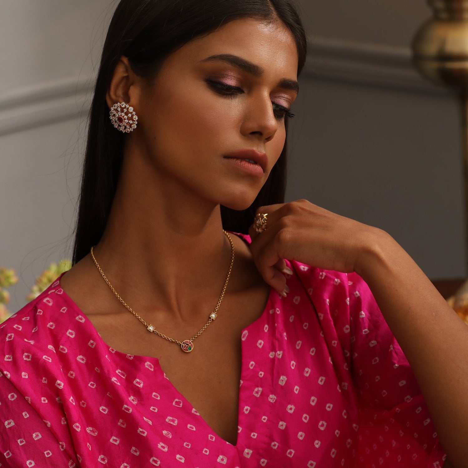 Mayura Delicate  Charms Silver Necklace