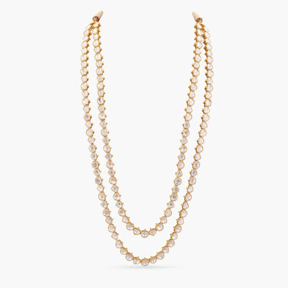 Dvidala Classic Moissanite Silver Layered Necklace