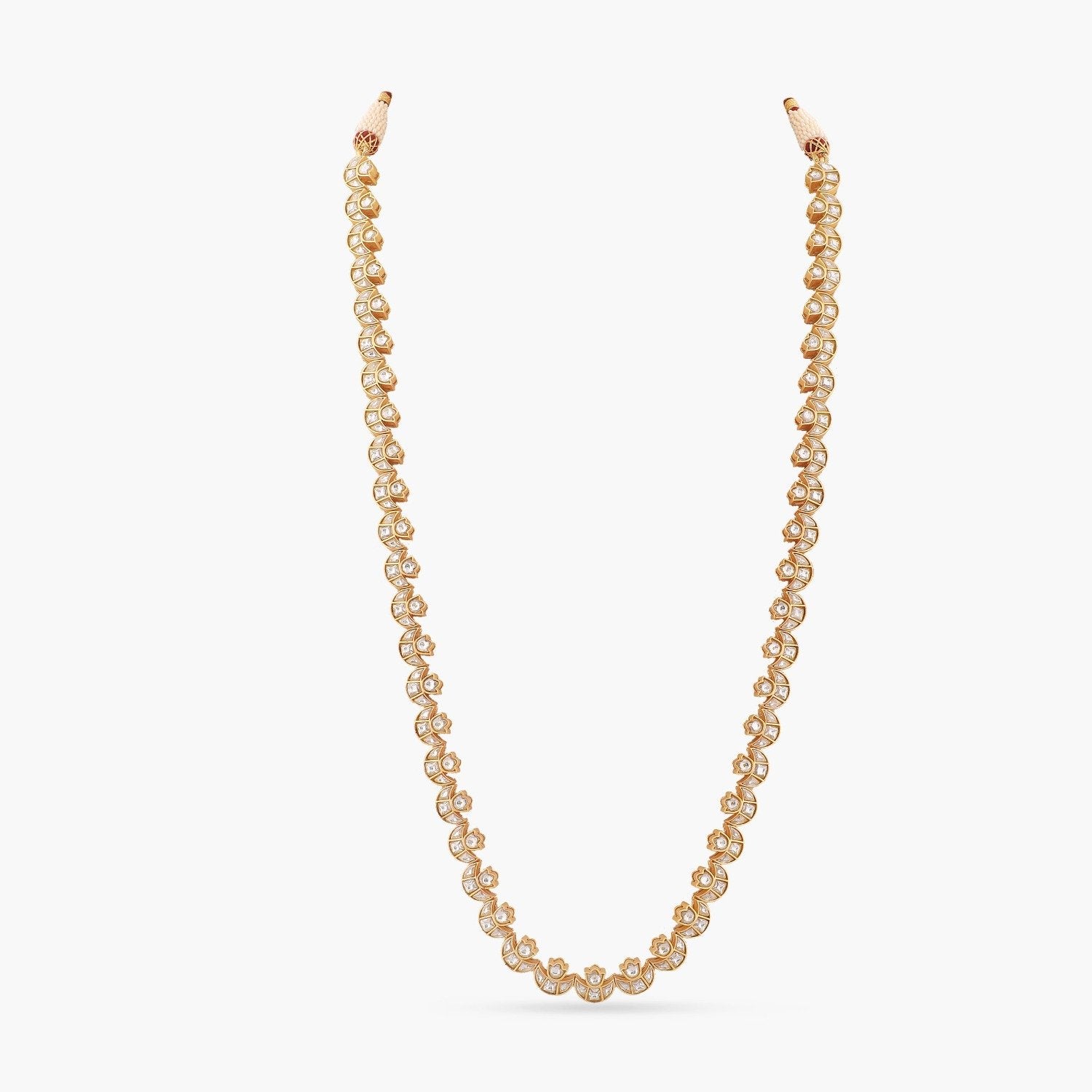 Mallika Jadau Gold Plated Silver Chain Necklace