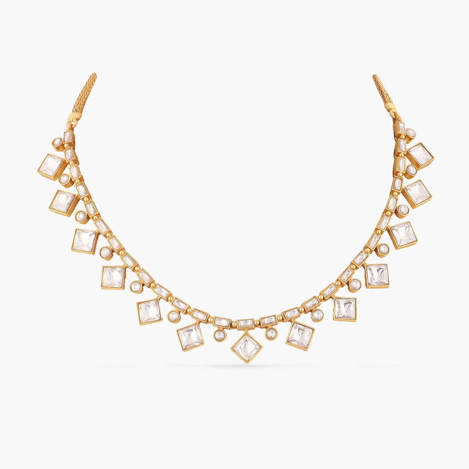 Hiraka Moissanite Gold Plated Silver Necklace