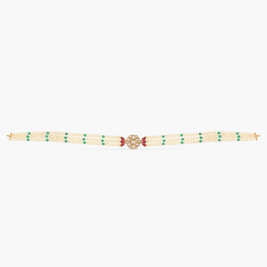 Tushita Pearl Silver Choker