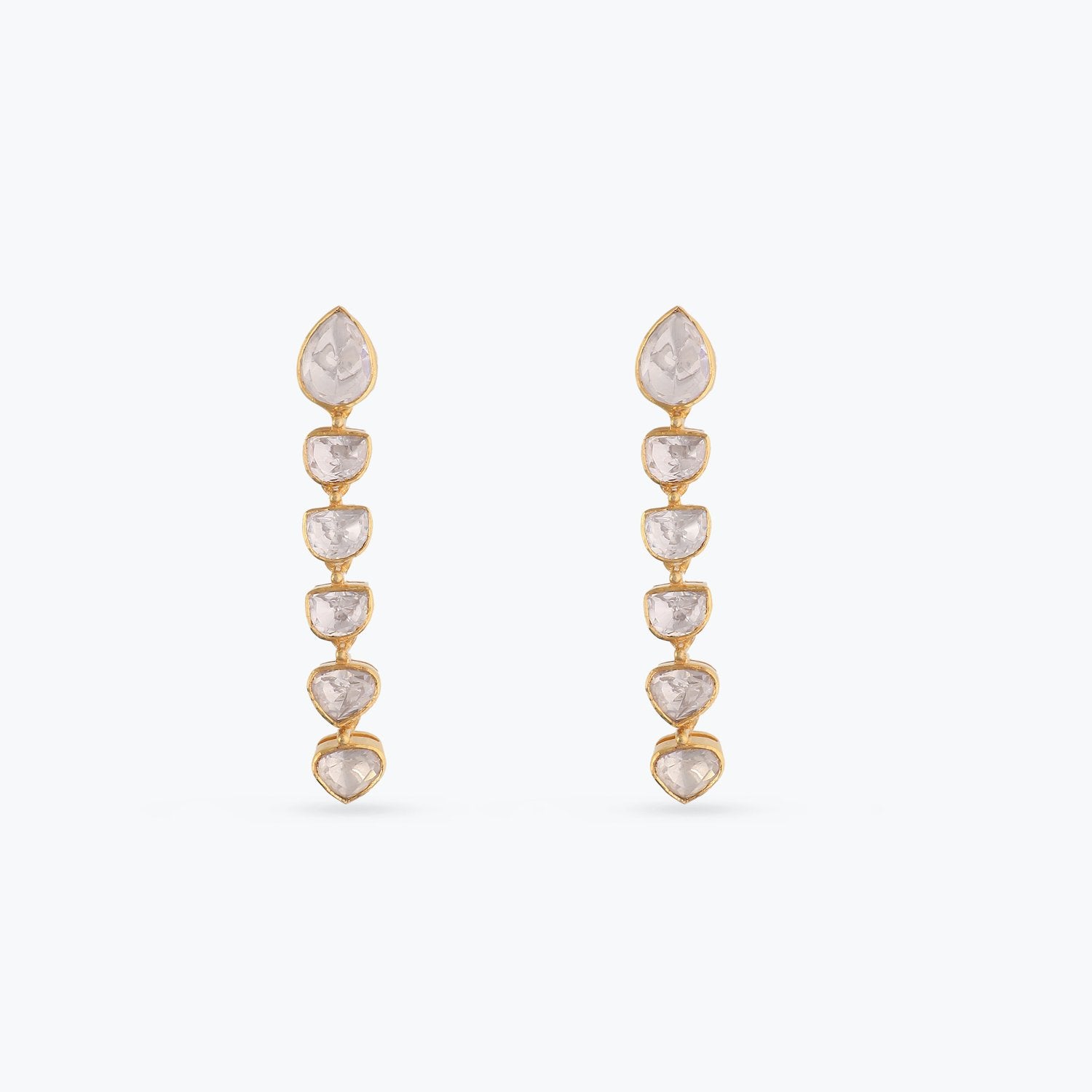 Icebox - Cross Dangling Hoop Diamond Earrings 14k Solid Gold 0.40ctw