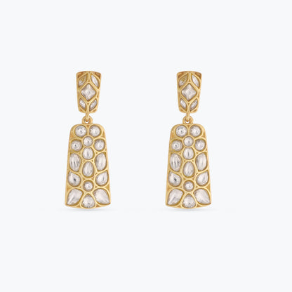 Abhina Gold Plated Silver Jadau Earrings
