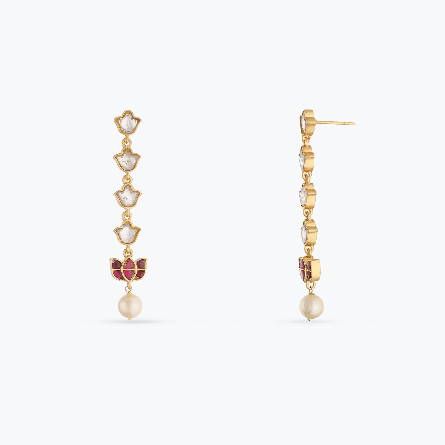 Simple Pearl Drop Earrings | Dainty Pearl Earrings | IB Jewelry