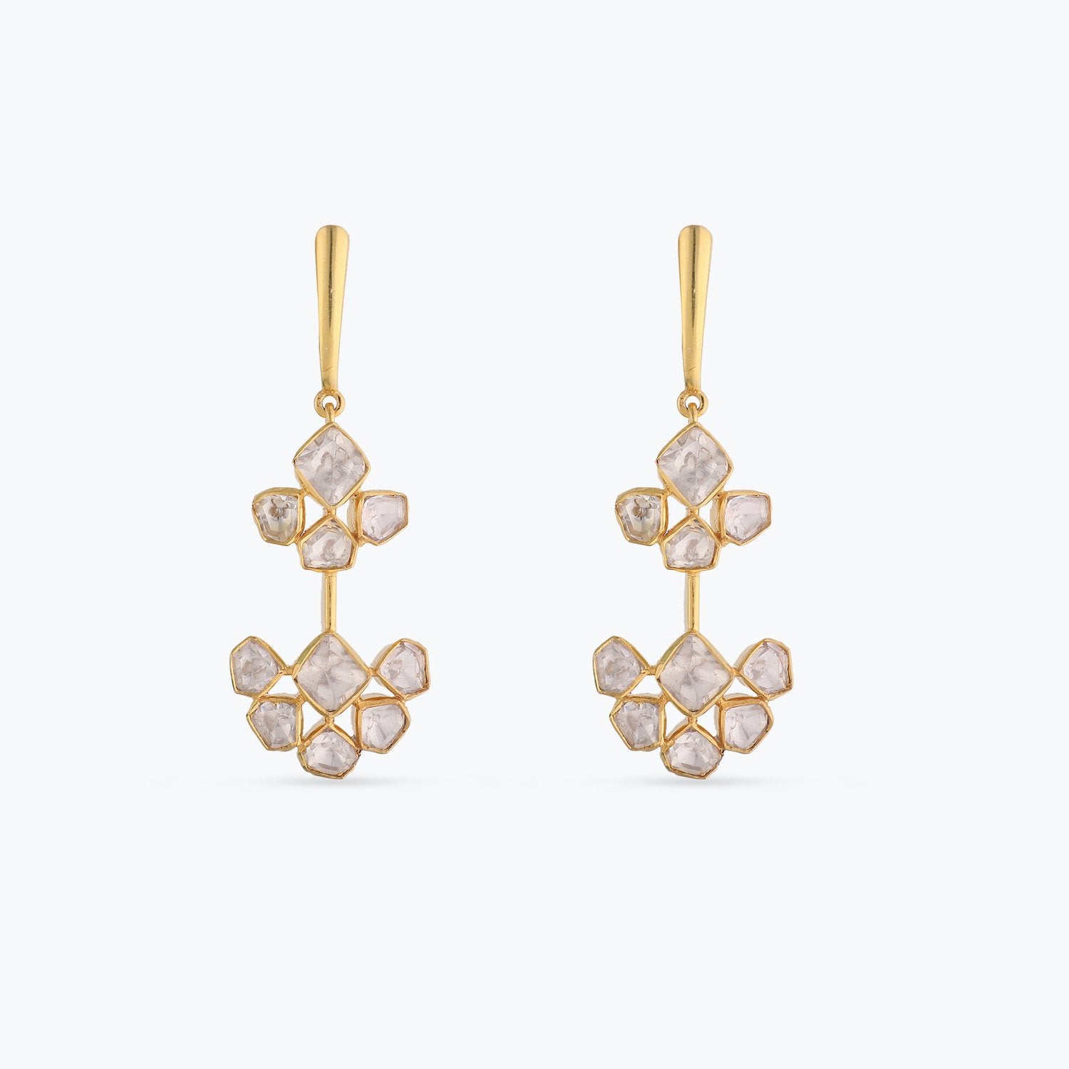 Fagun Moissanite Silver Stud Earrings