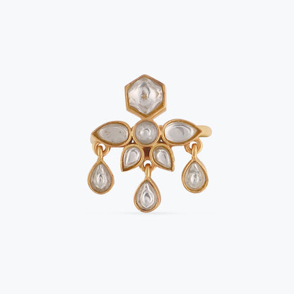 Irya Small Jadau Silver Ring