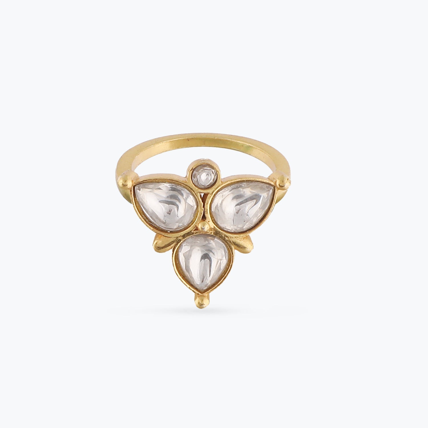 Ekaksh Jadau Silver Finger Ring