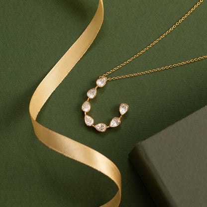 Zaina Moissanite Silver Pendant Necklace