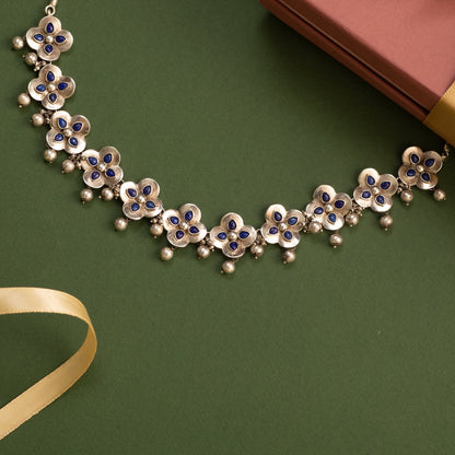 Vandana Short Silver Necklace