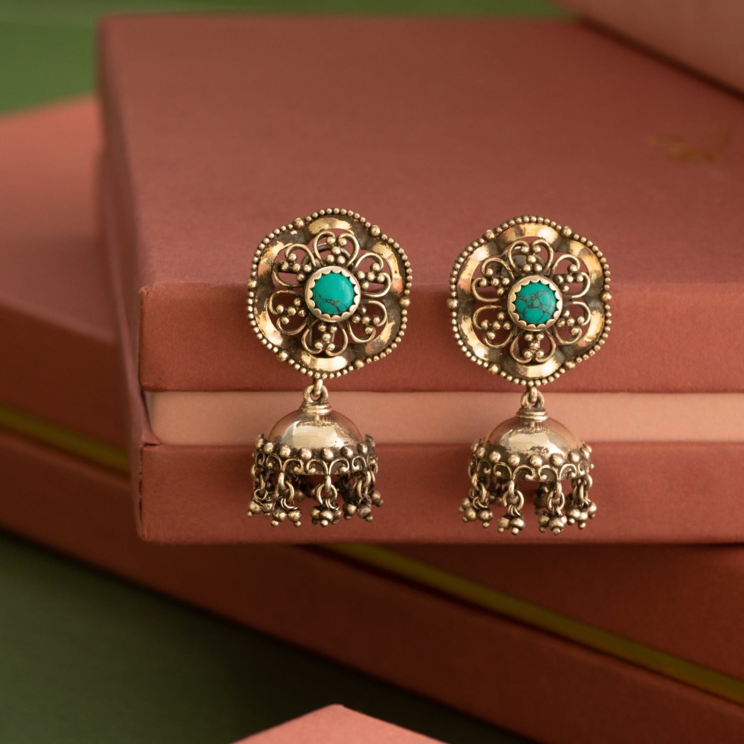 Jhilmil Tribal Silver Jhumki