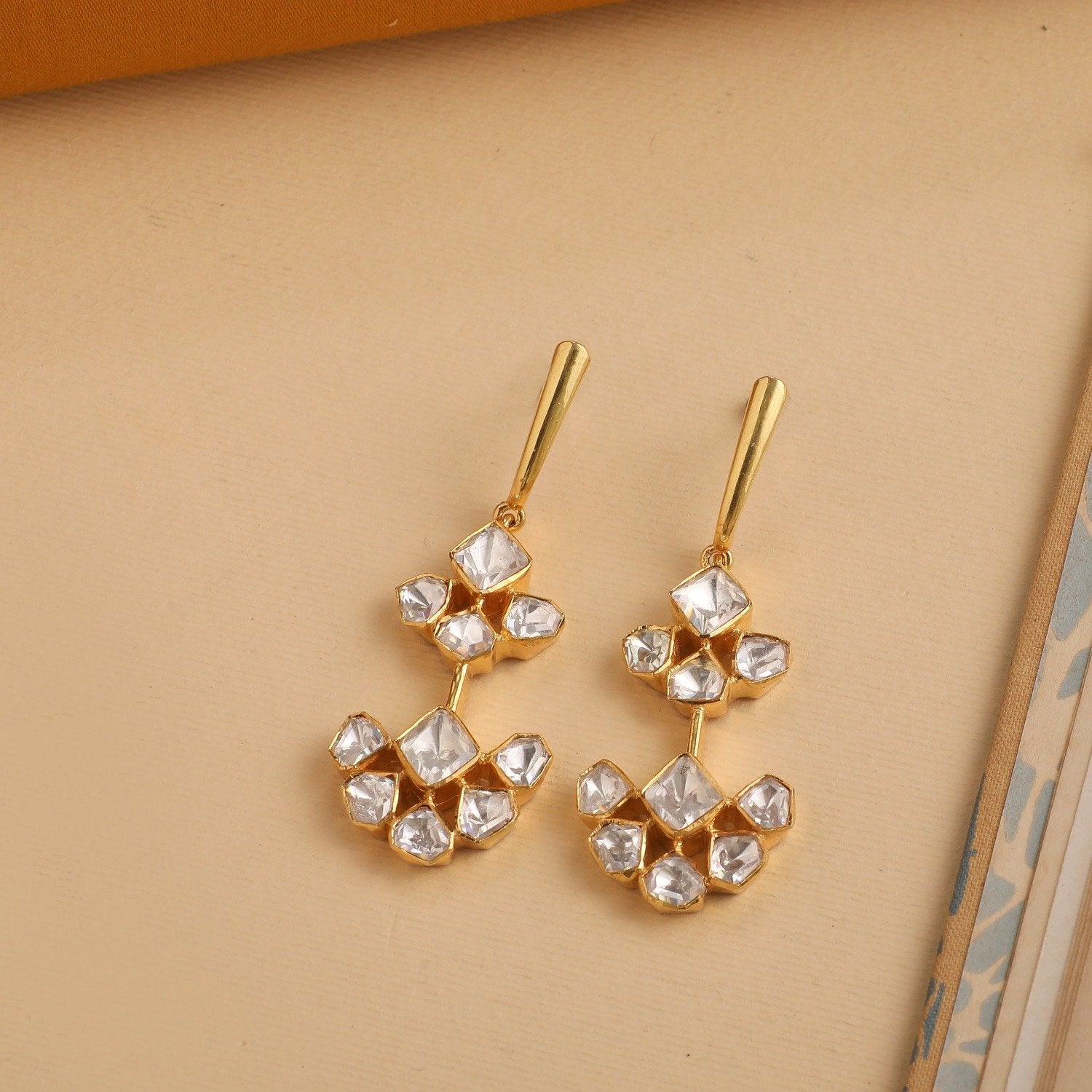 Fagun Moissanite Silver Stud Earrings