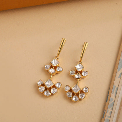 Fagun Moissanite Silver Stud Earrings
