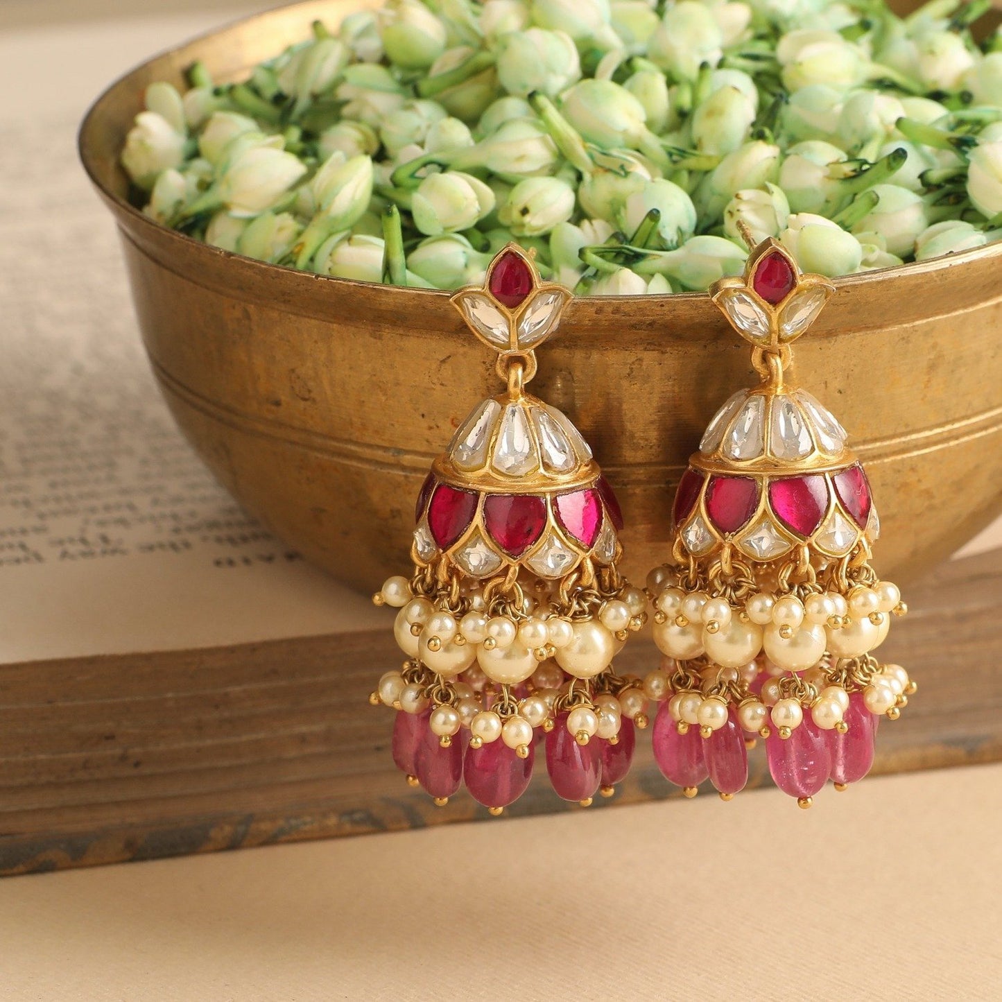 Aparna Gold Plated Silver Jhumki Earrings