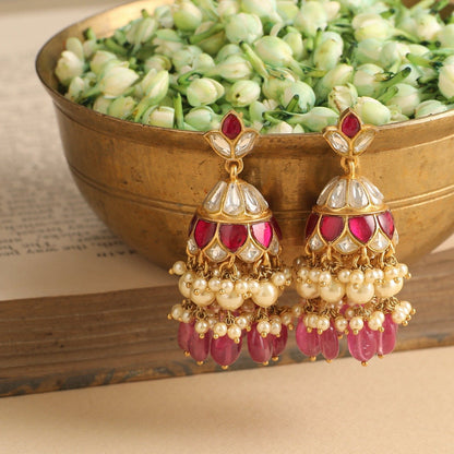 Aparna Gold Plated Silver Jhumki Earrings