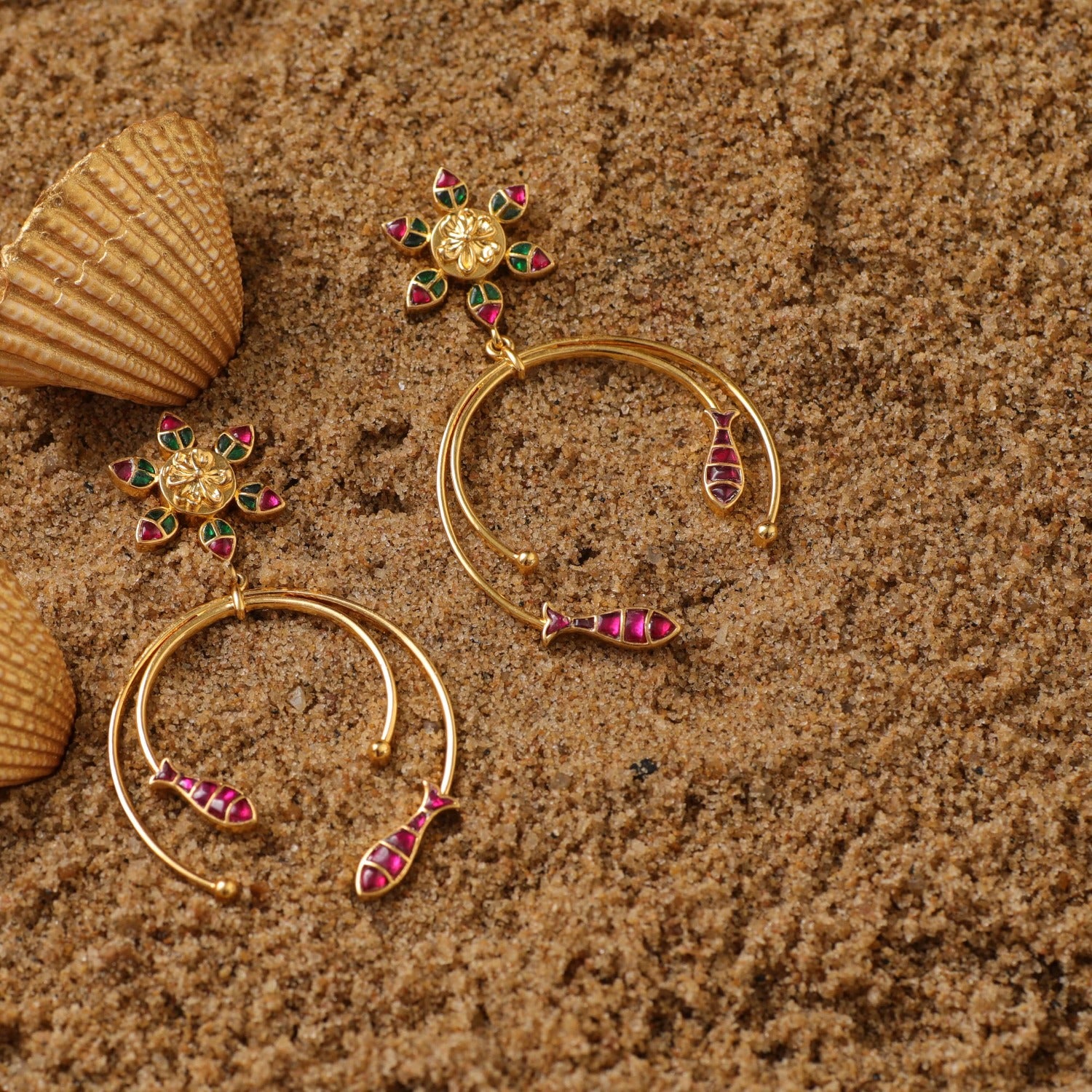 Pearl bead dangler silver earrings at ₹1250 | Azilaa
