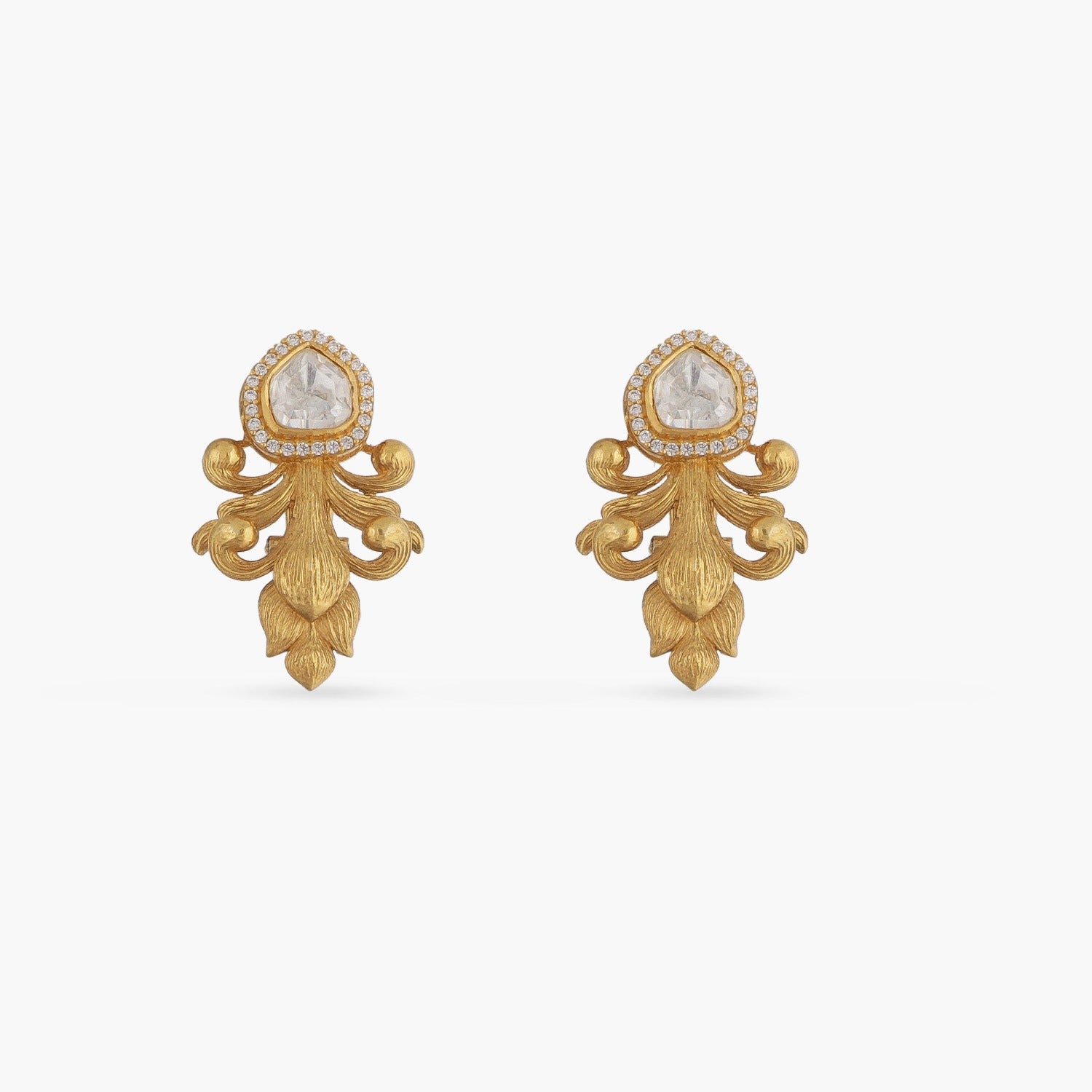 Antique Diamond Hand Earrings of 14k and 18k Gold - Trademark Antiques