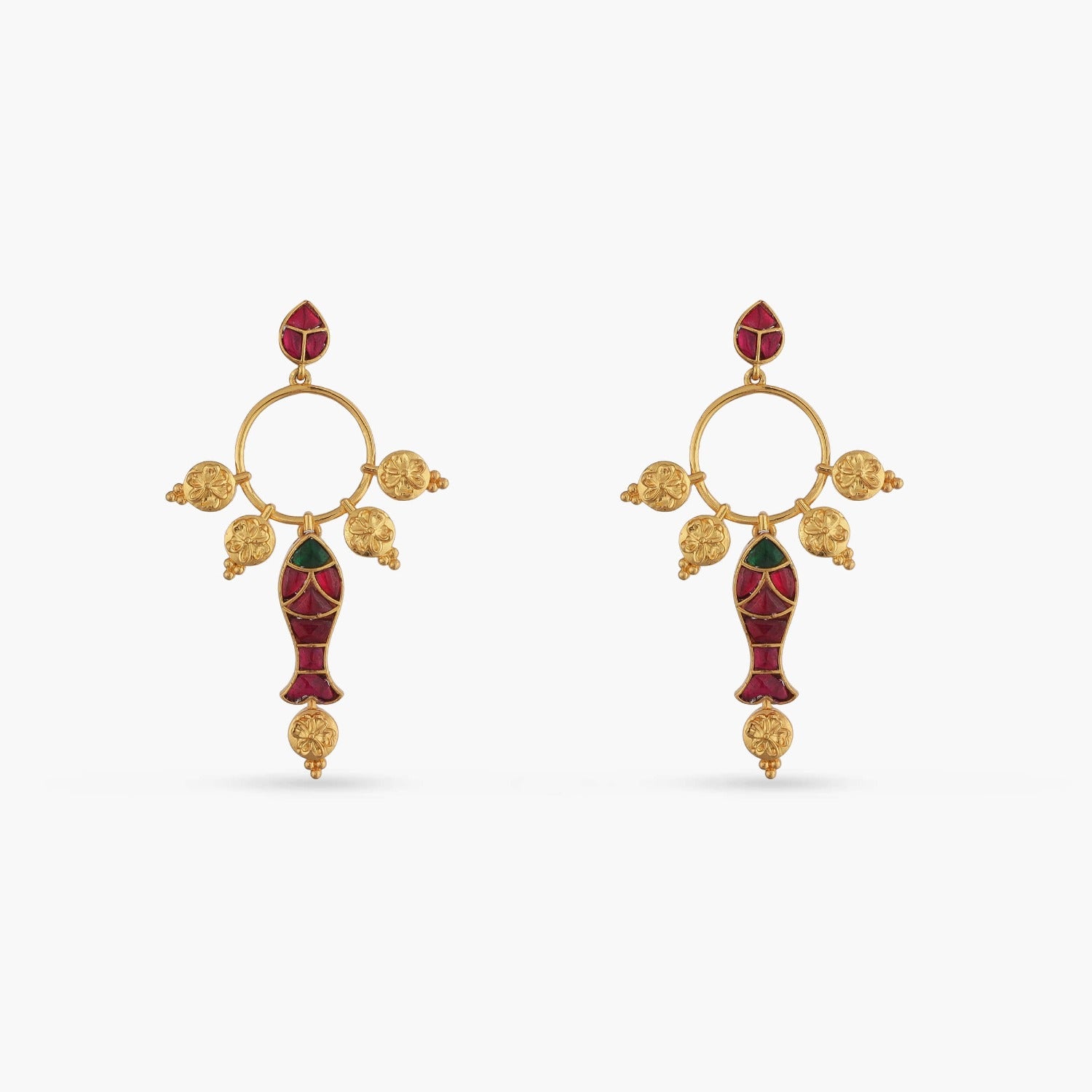 Matsya Charm Silver Dangle Earrings