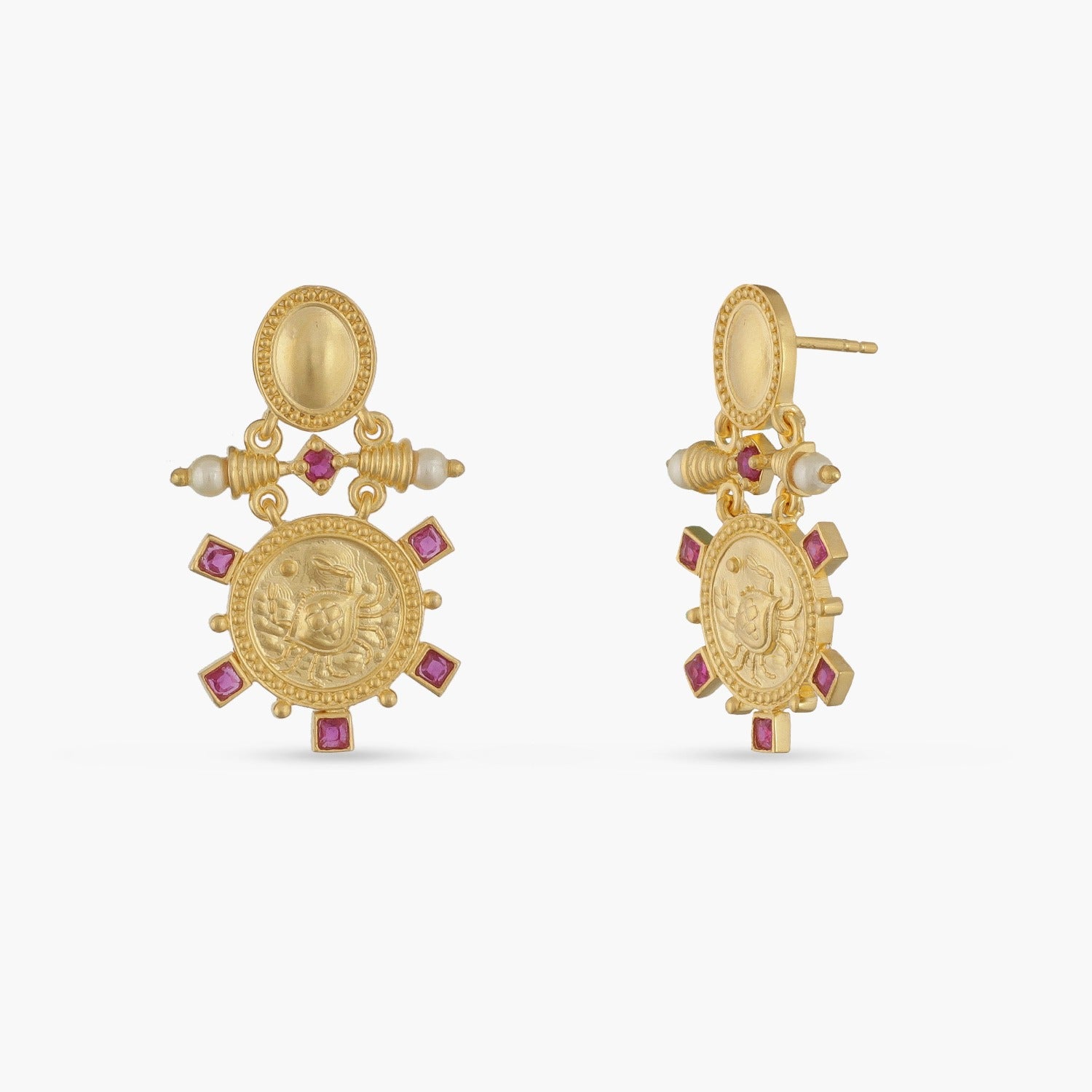 Candere by Kalyan Jewellers Gold jewellery  Buy Candere by Kalyan  Jewellers 18K Yellow Gold Cancer Stud Earring For Women Online  Nykaa  Fashion