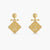 Opal Libra Zodiac Gold Plated Silver Earrings