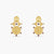 Blue Zircon Sagittarius Zodiac Gold Plated Silver Earrings