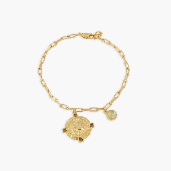 Buy CHANEL Gold Crest Coin Bracelet Pre-Owned at Ubuy India