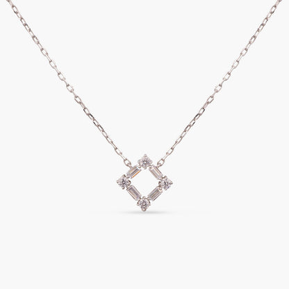 Amelia CZ Silver Chain Pendant