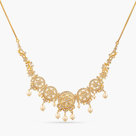 Kusum CZ Silver Necklace