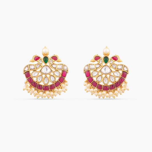 Kalapi Jadau Silver Earrings