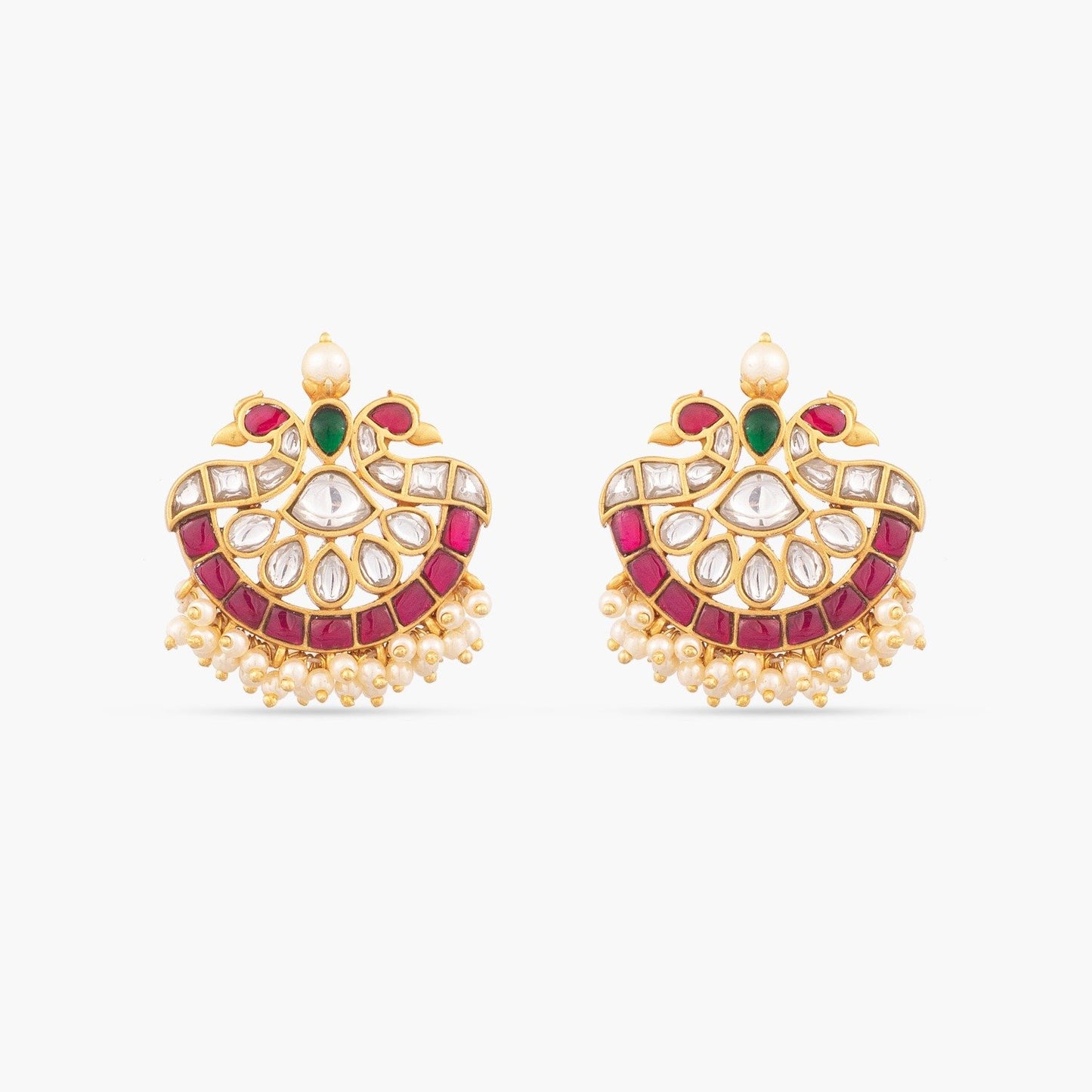 Kalapi Jadau Silver Earrings