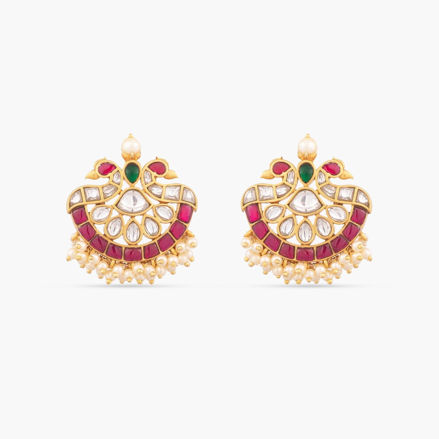 Kalapi Jadau Silver Earrings