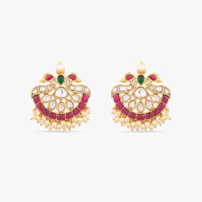 Kalapi Jadau Silver Earrings