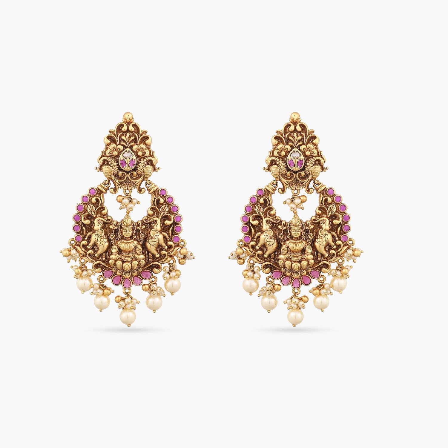 Dhriti Jadau Silver Chandbali Earrings