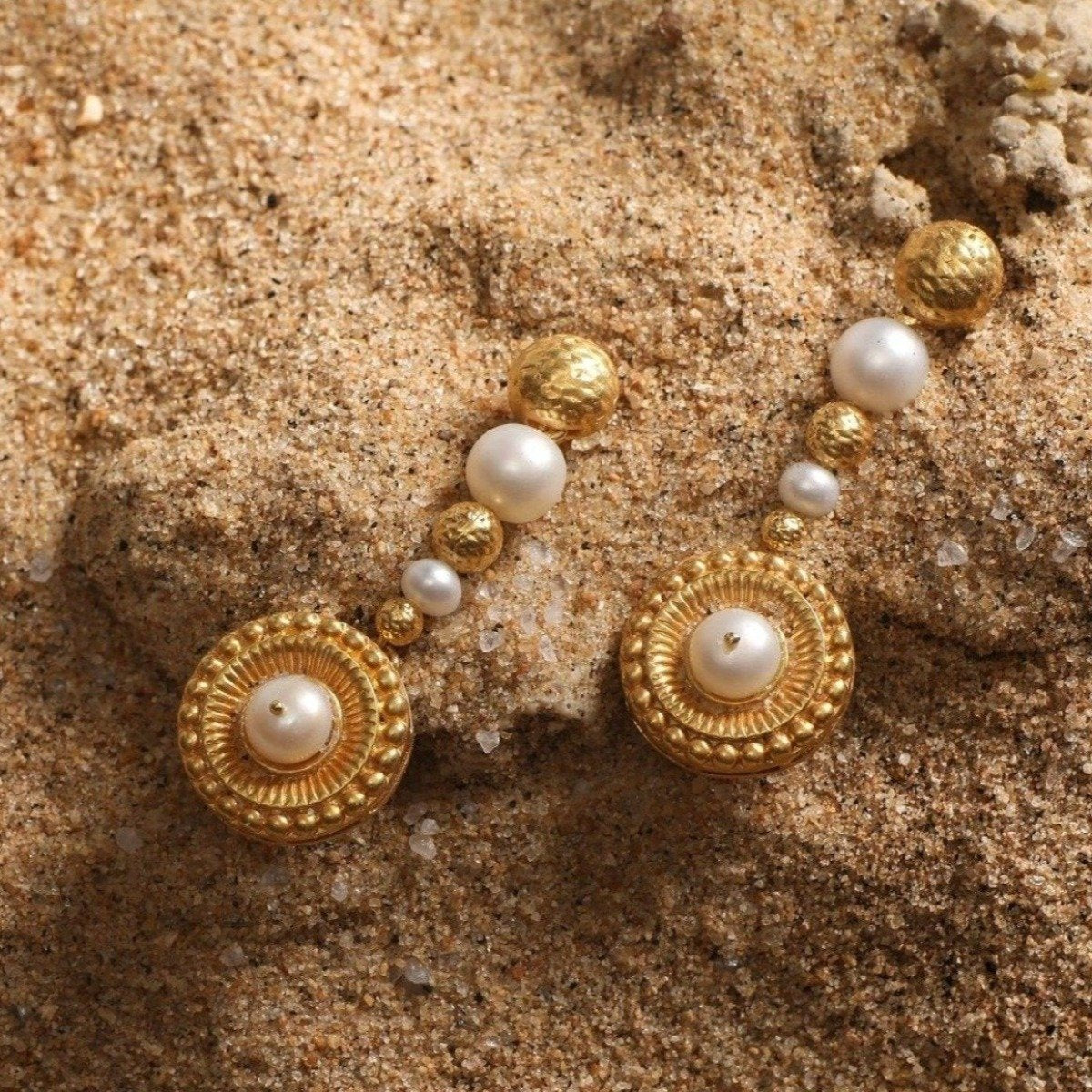 Rhodium Plated Cultured Pearl Stud Earrings from India - Timeless Appeal |  NOVICA