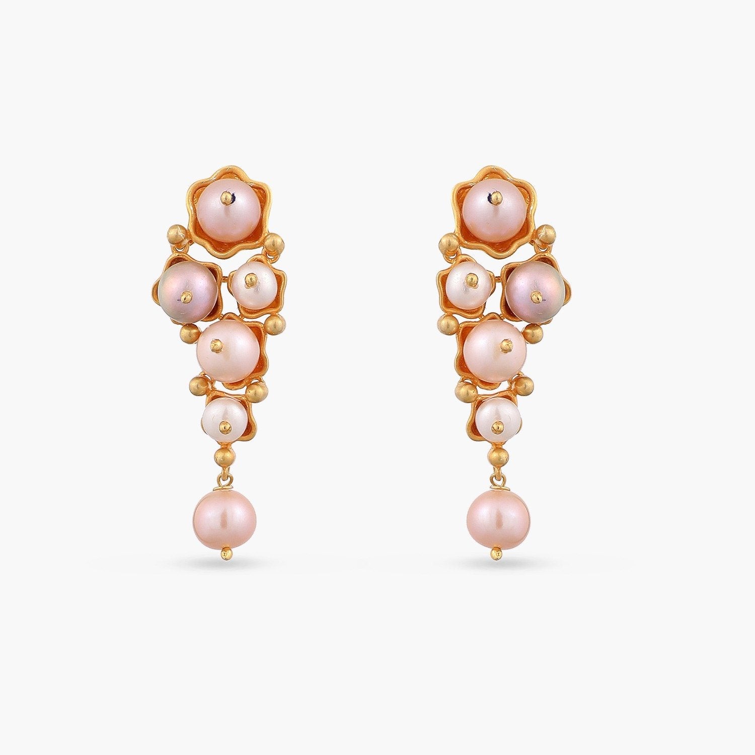 Honora Pink Cultured Ming Pearl (12mm) & Diamond (1/8 ct. t.w.) Drop  Earrings in 14k Rose Gold - Macy's