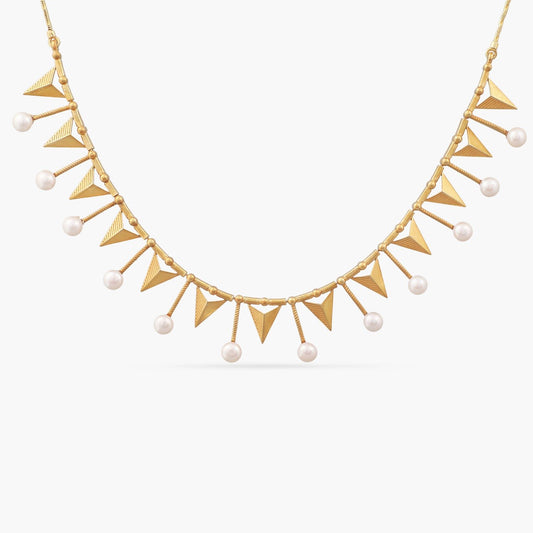 Amaira Pearl Short Silver Necklace