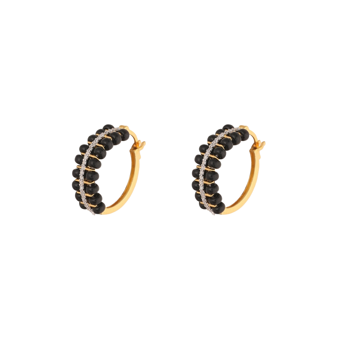 Carlton London Gold Plated CZ Hoop Earring For Women  Carlton London Online